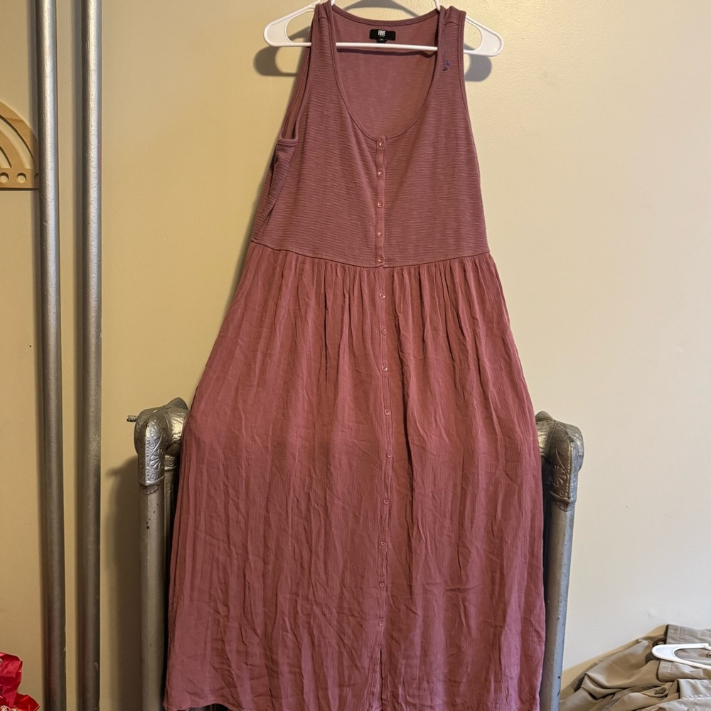 FRYE Womens S Mauve Sleeveless Maxi Dress Boho Indie Warm Weather Capsule Basics